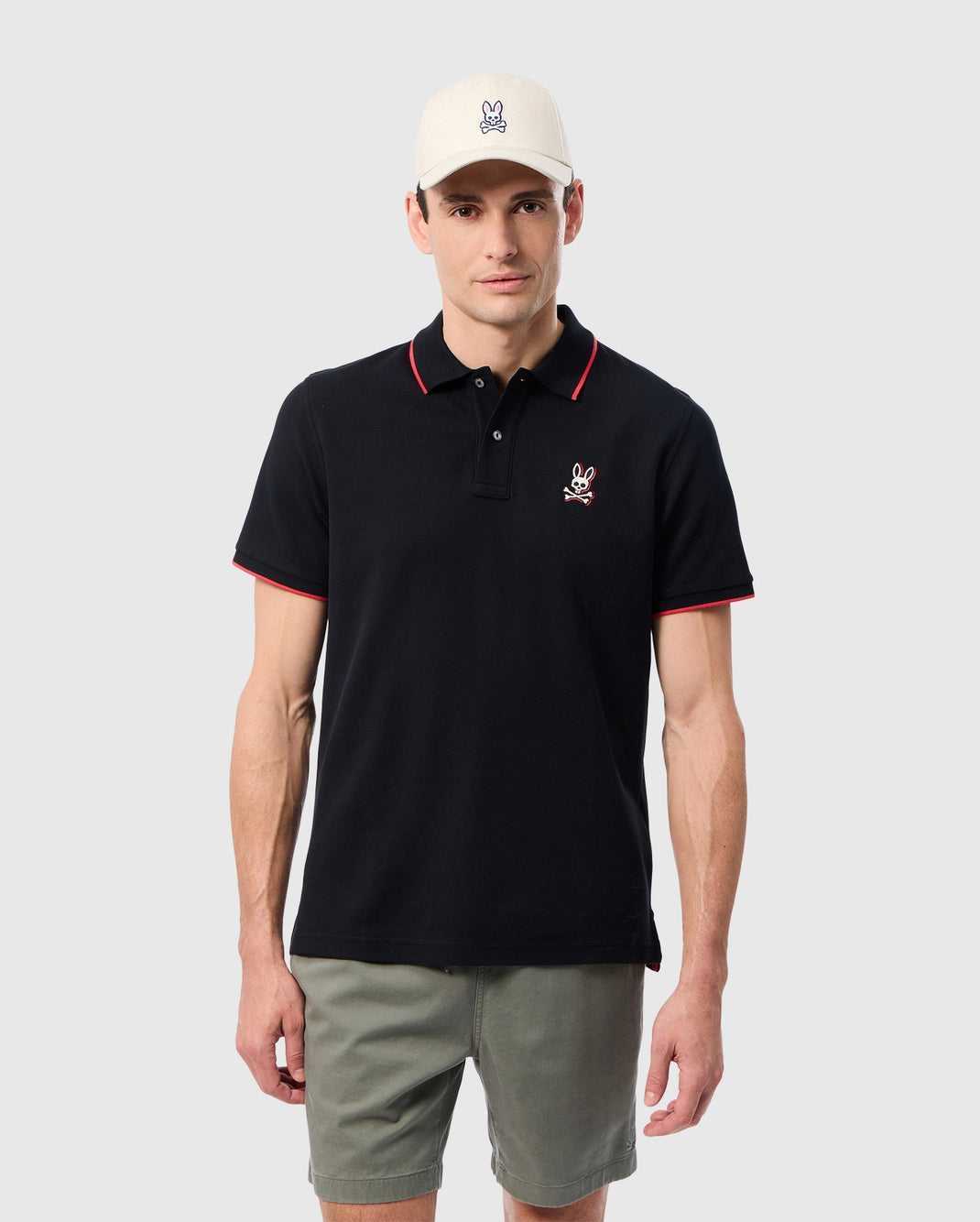 Polos Psycho Bunny Kayden Pique Polo Noir Homme | JAV-41463829